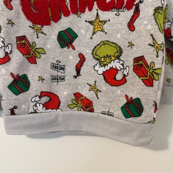 The Grinch Grey Festive Pullover Crewneck Size 2T Toddler - Picture 3 of 8